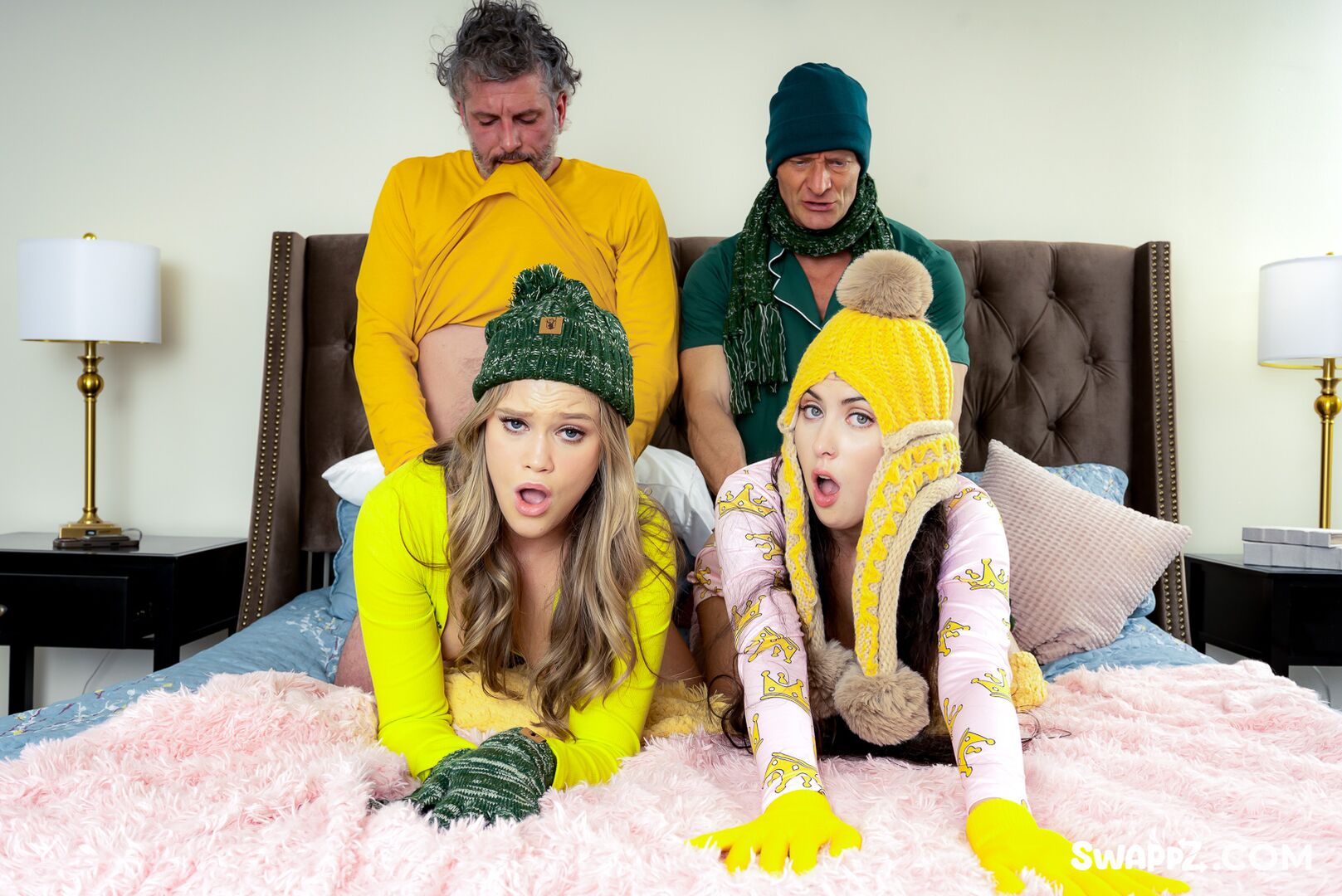 “Your Dad’s Making Me So Wet!” BFF’s Fuck Their Daddies Together