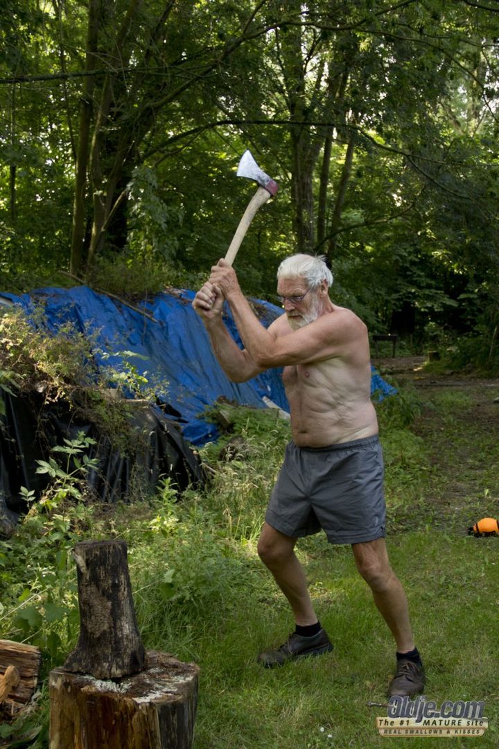 Threesome With an Old Woodcutter