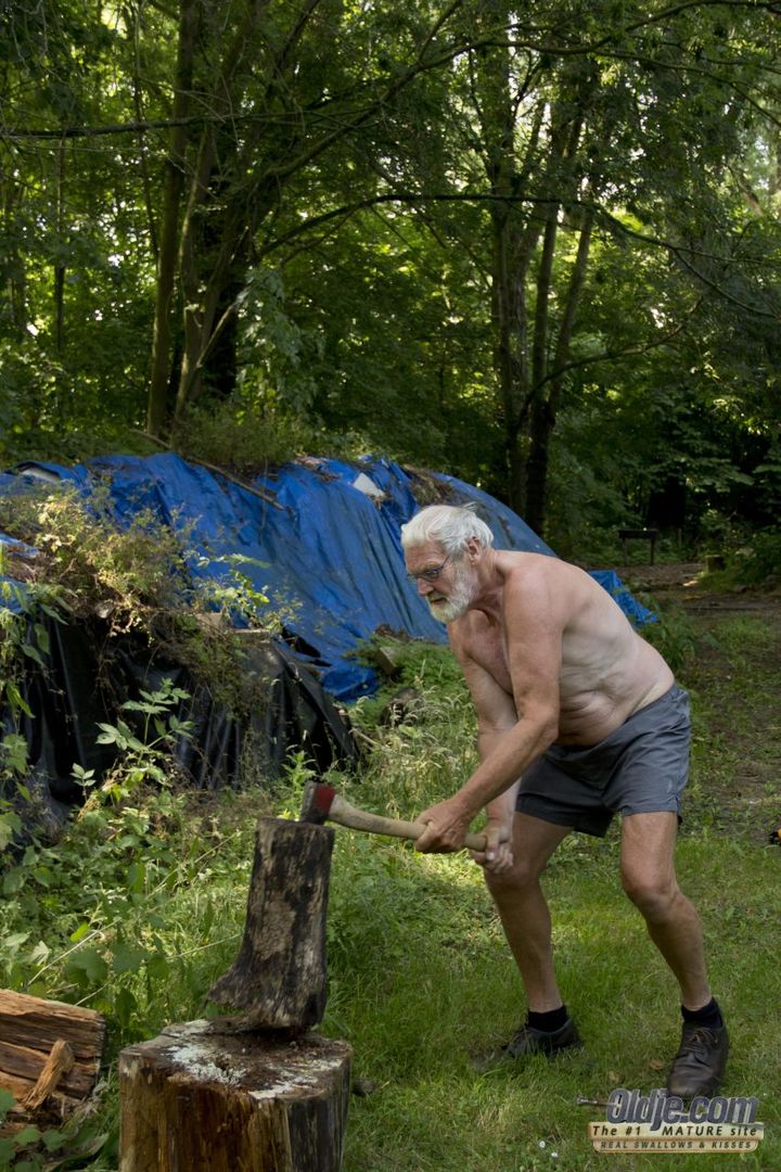 Threesome With an Old Woodcutter