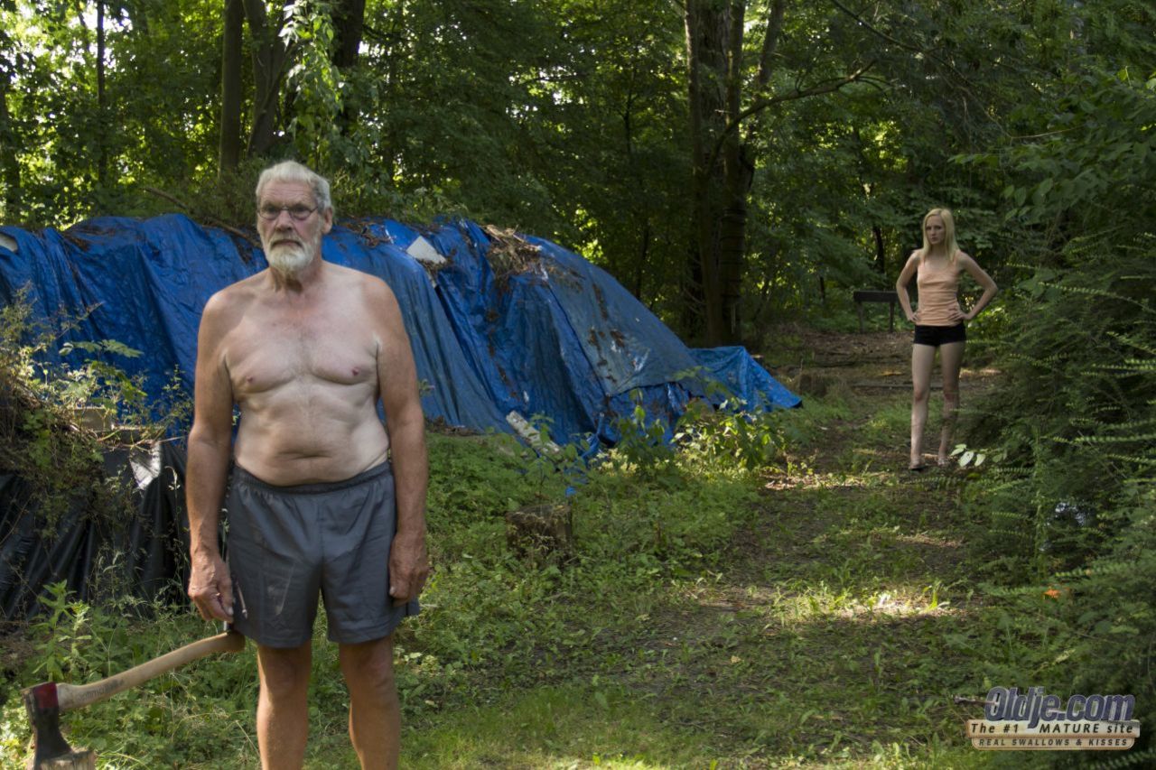 Threesome With an Old Woodcutter