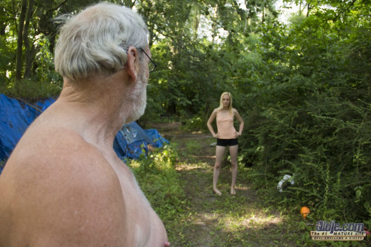 Threesome With an Old Woodcutter