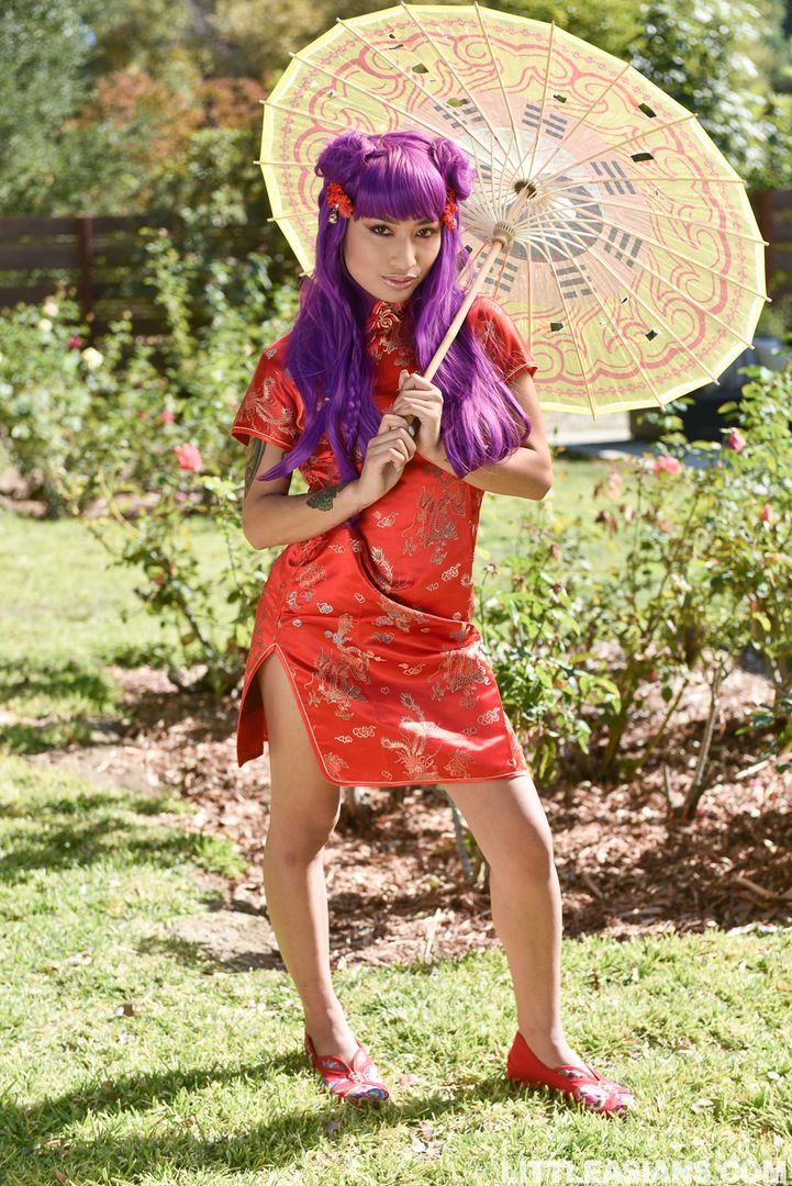 Red Dress Asian Seductress