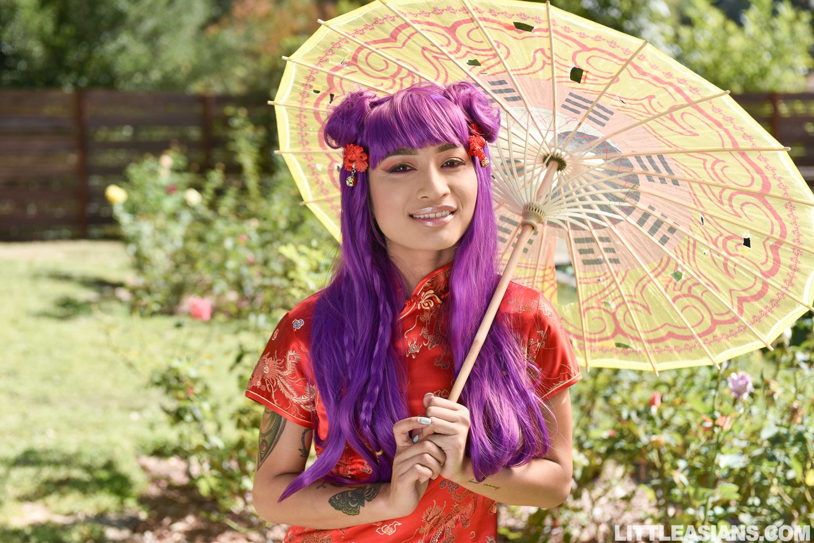 Red Dress Asian Seductress