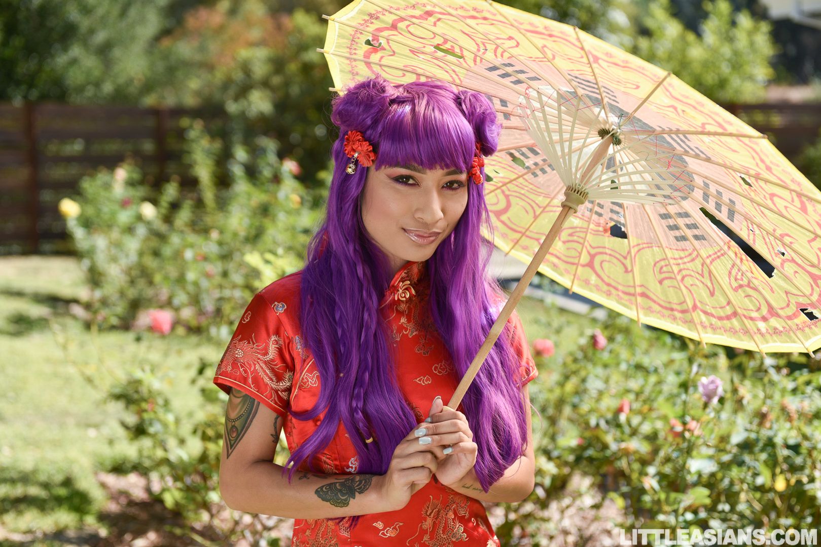 Red Dress Asian Seductress