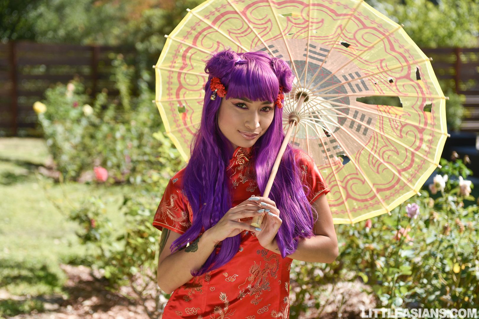 Red Dress Asian Seductress