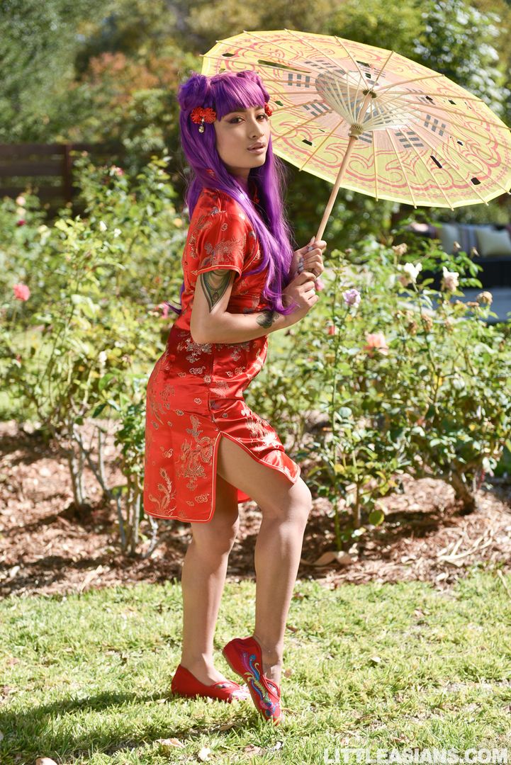 Red Dress Asian Seductress
