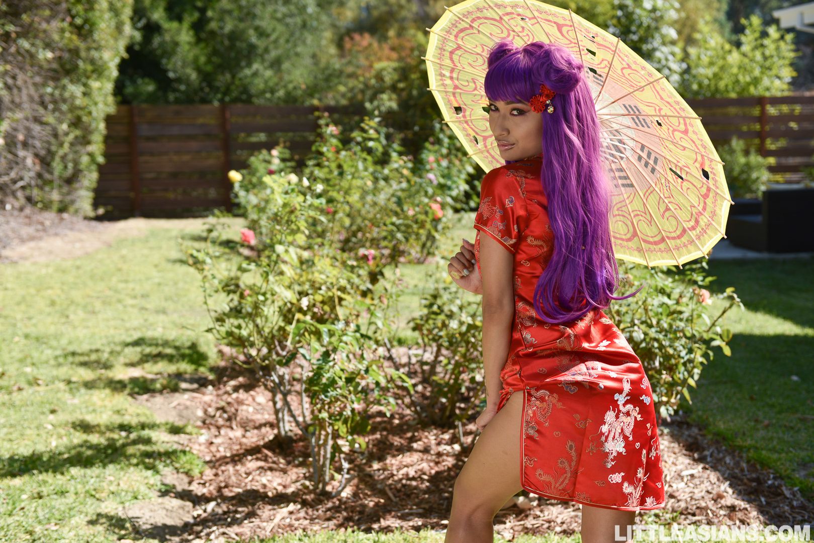 Red Dress Asian Seductress