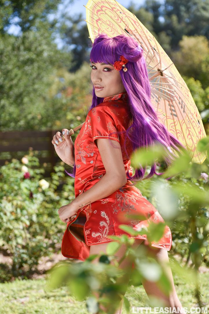Red Dress Asian Seductress