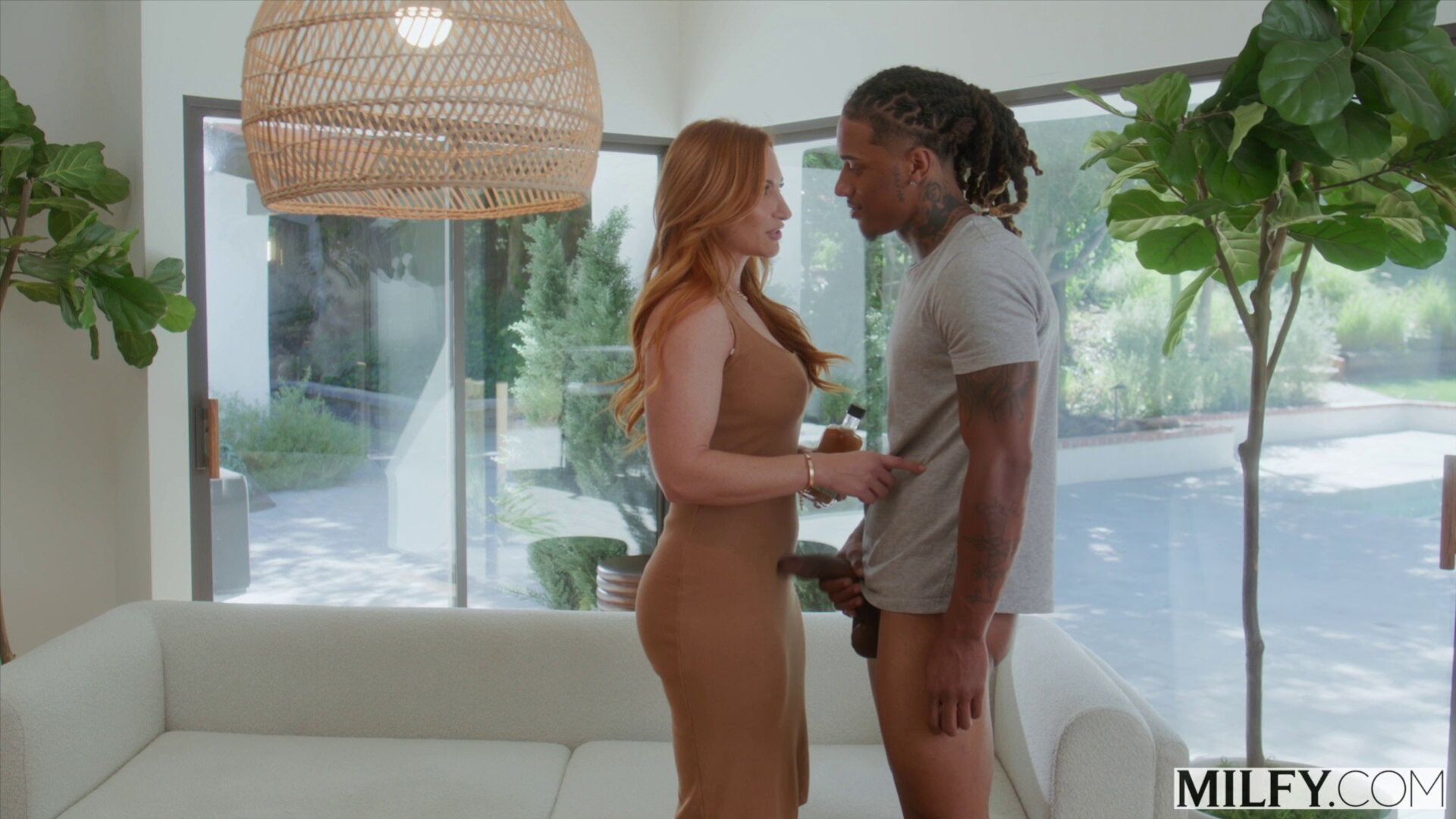 Curvy MILF Sophia Is Tempted By College Guy's Cock
