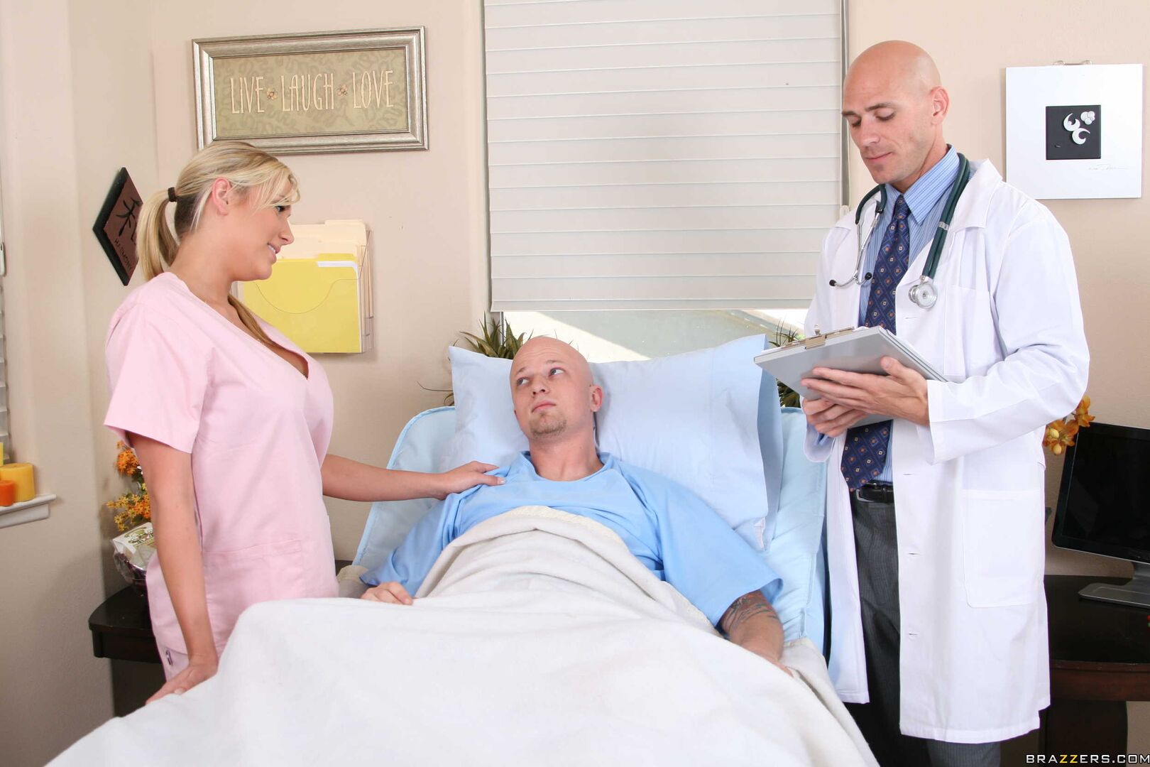 Nurse & Doctor Play While Patient'S Away