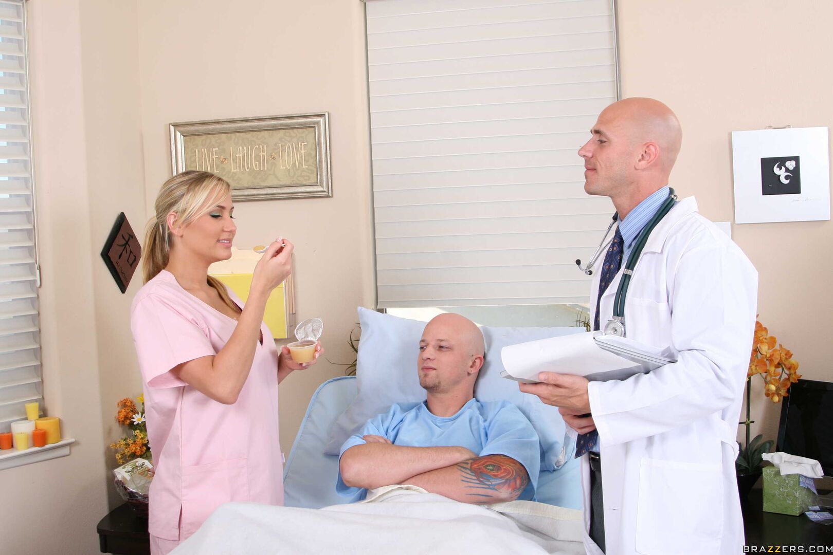 Nurse & Doctor Play While Patient'S Away
