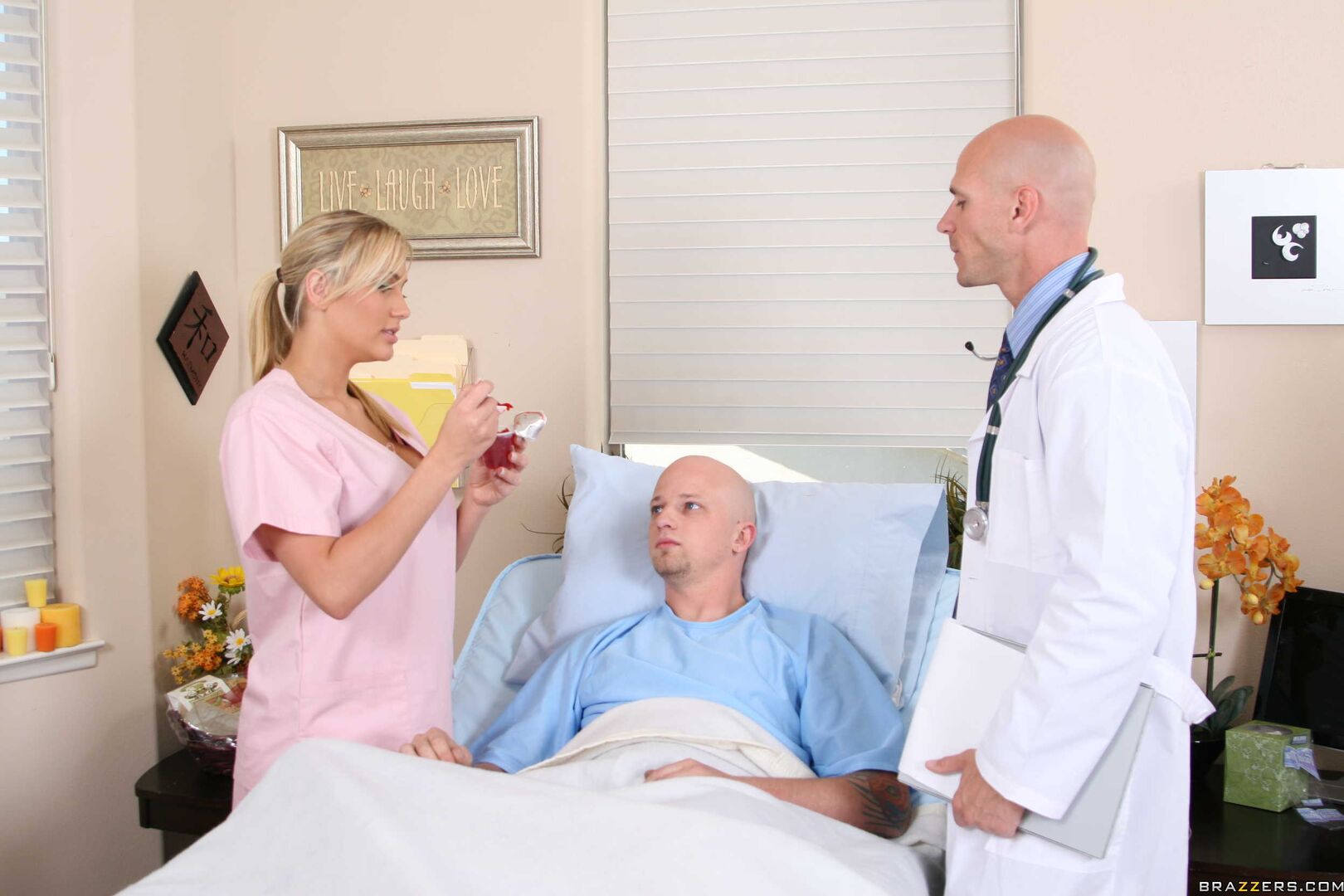 Nurse & Doctor Play While Patient'S Away