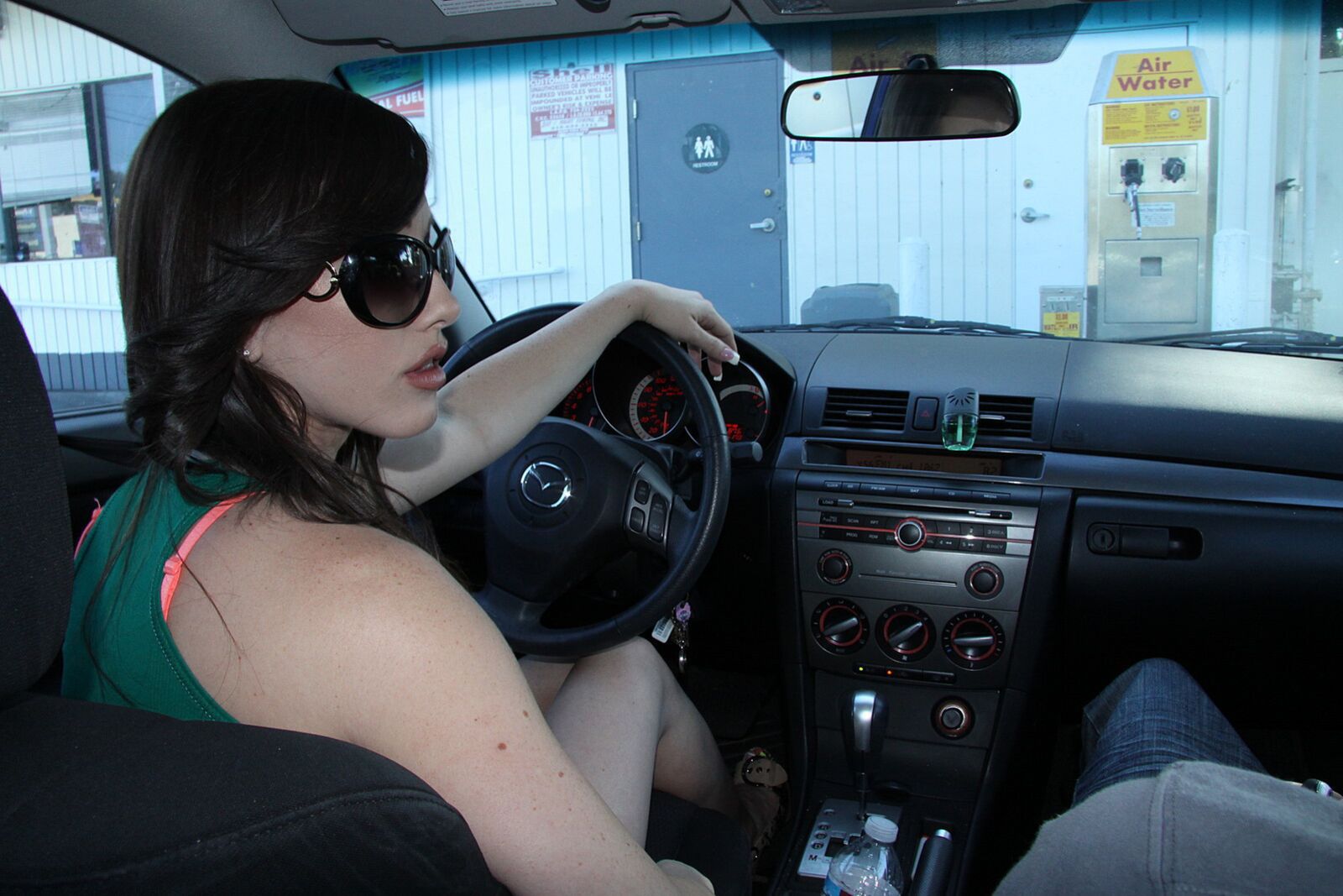 Slutty Coed Gets A Huge Gas Station Surprise