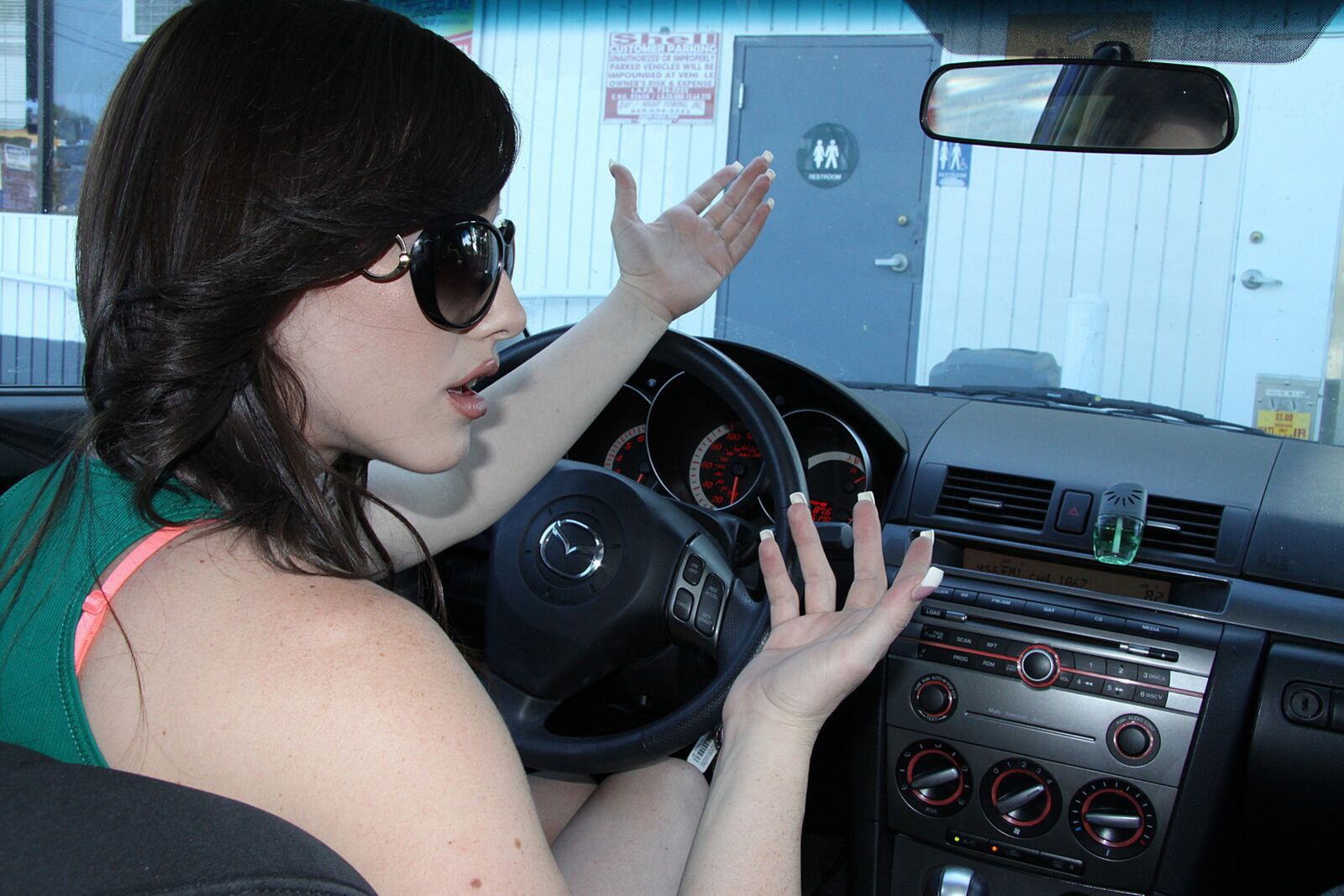 Slutty Coed Gets A Huge Gas Station Surprise