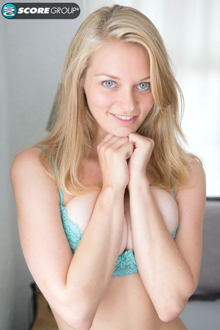 Blue-eyed beauty Alli Rae gets her tight holes stuffed by J-Mac's fat dick until she gets her face frosted with cum!