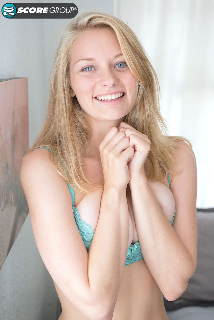 Blue-eyed beauty Alli Rae gets her tight holes stuffed by J-Mac's fat dick until she gets her face frosted with cum!