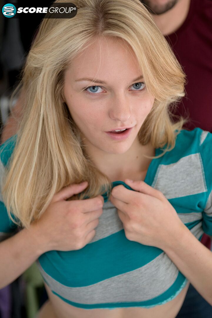 Blue-eyed beauty Alli Rae gets her tight holes stuffed by J-Mac's fat dick until she gets her face frosted with cum!
