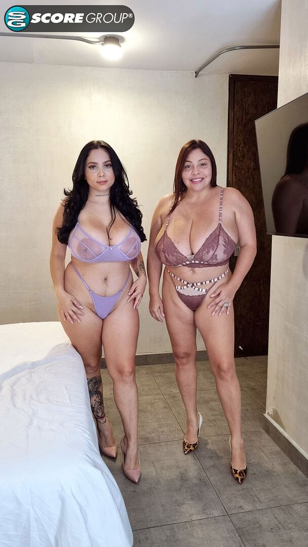 Bosom buddies Kim Velez & Sofia Damon have a strap-on party