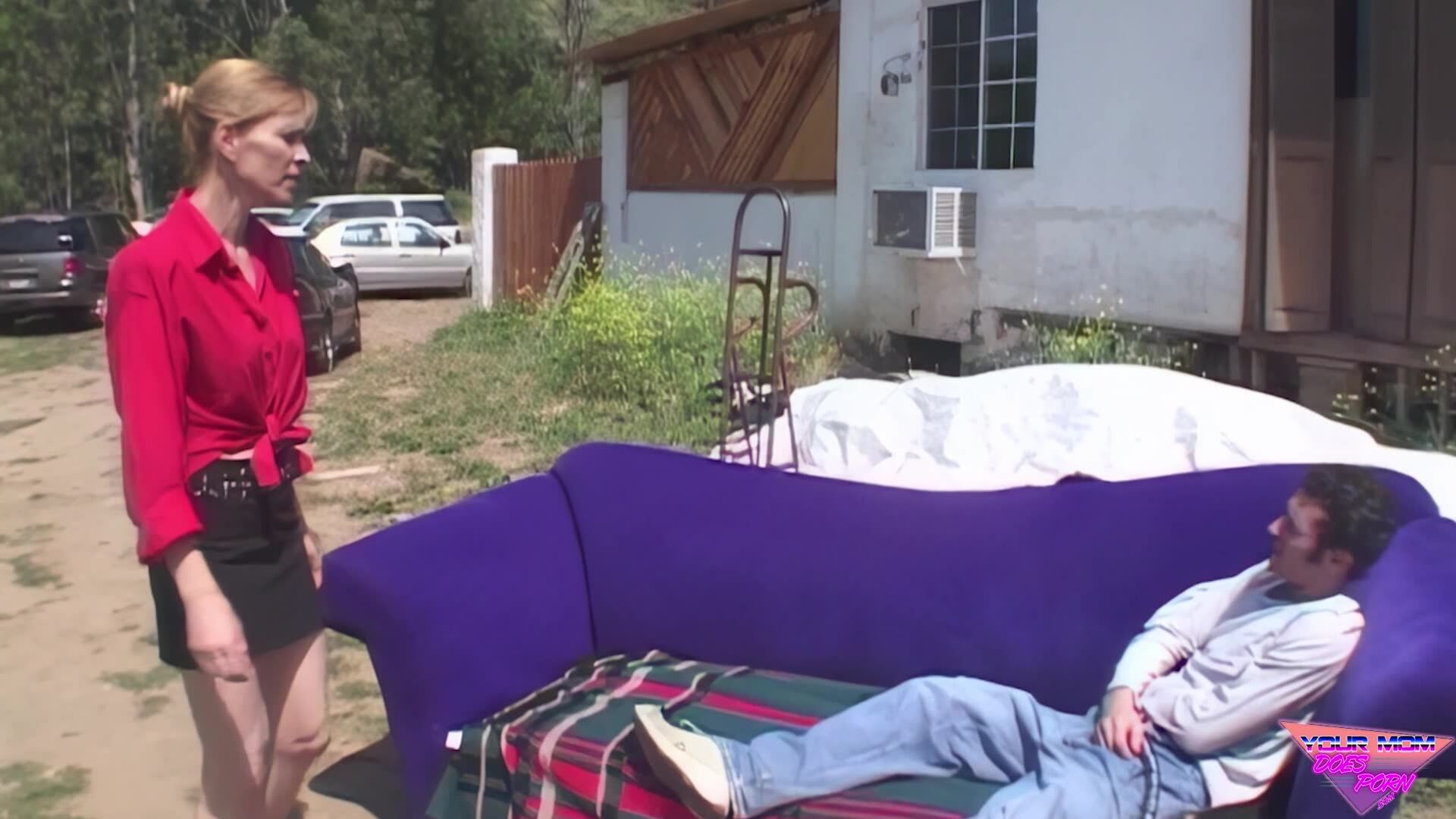 Horny MILF Gets Off In The Backyard