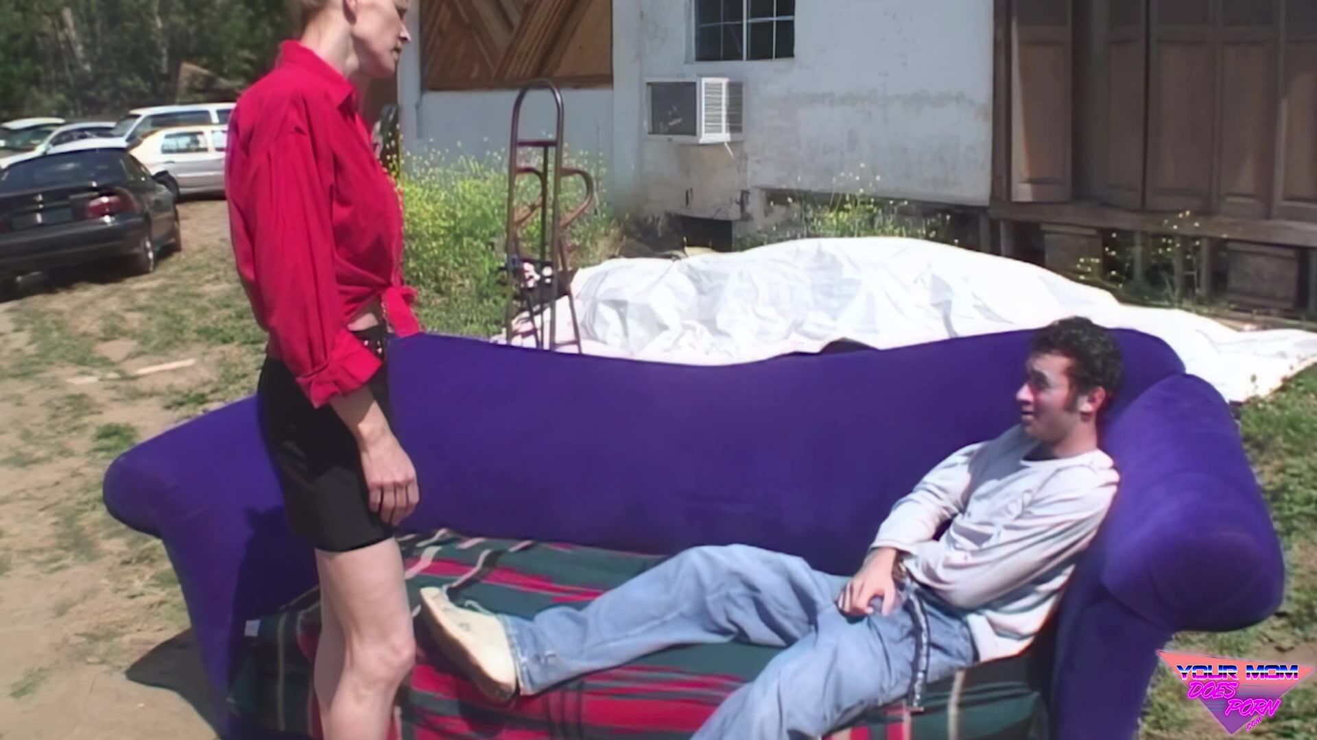Horny MILF Gets Off In The Backyard