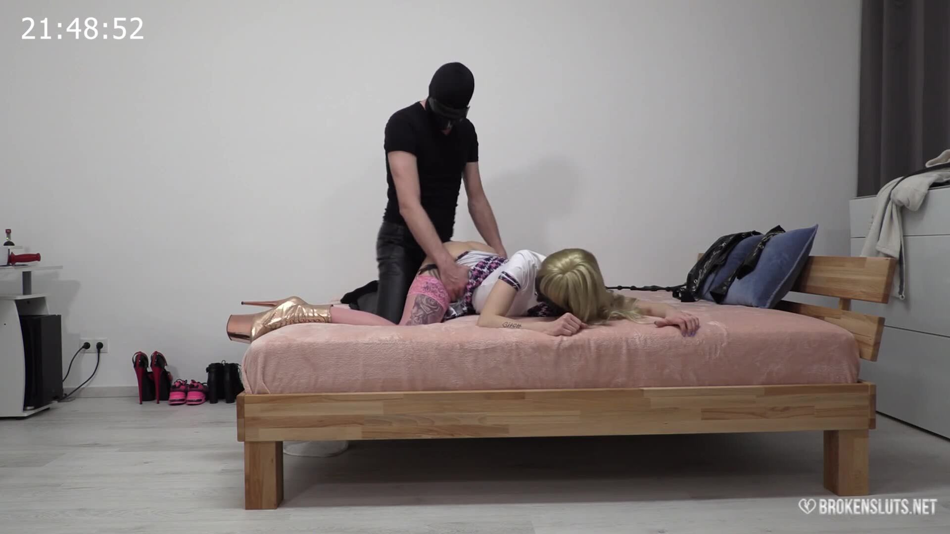 Needy Sports Student Pays Rent With Her Pussy, Strangers Can Enter Her Room At ANY TIME And Fuck Her