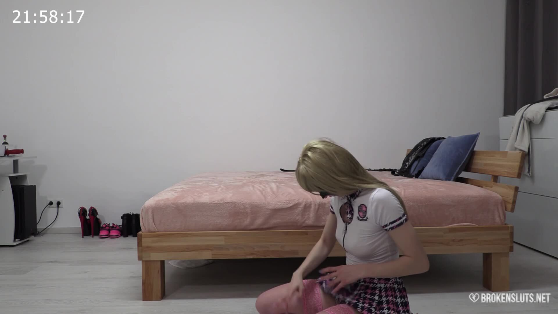 Needy Sports Student Pays Rent With Her Pussy, Strangers Can Enter Her Room At ANY TIME And Fuck Her