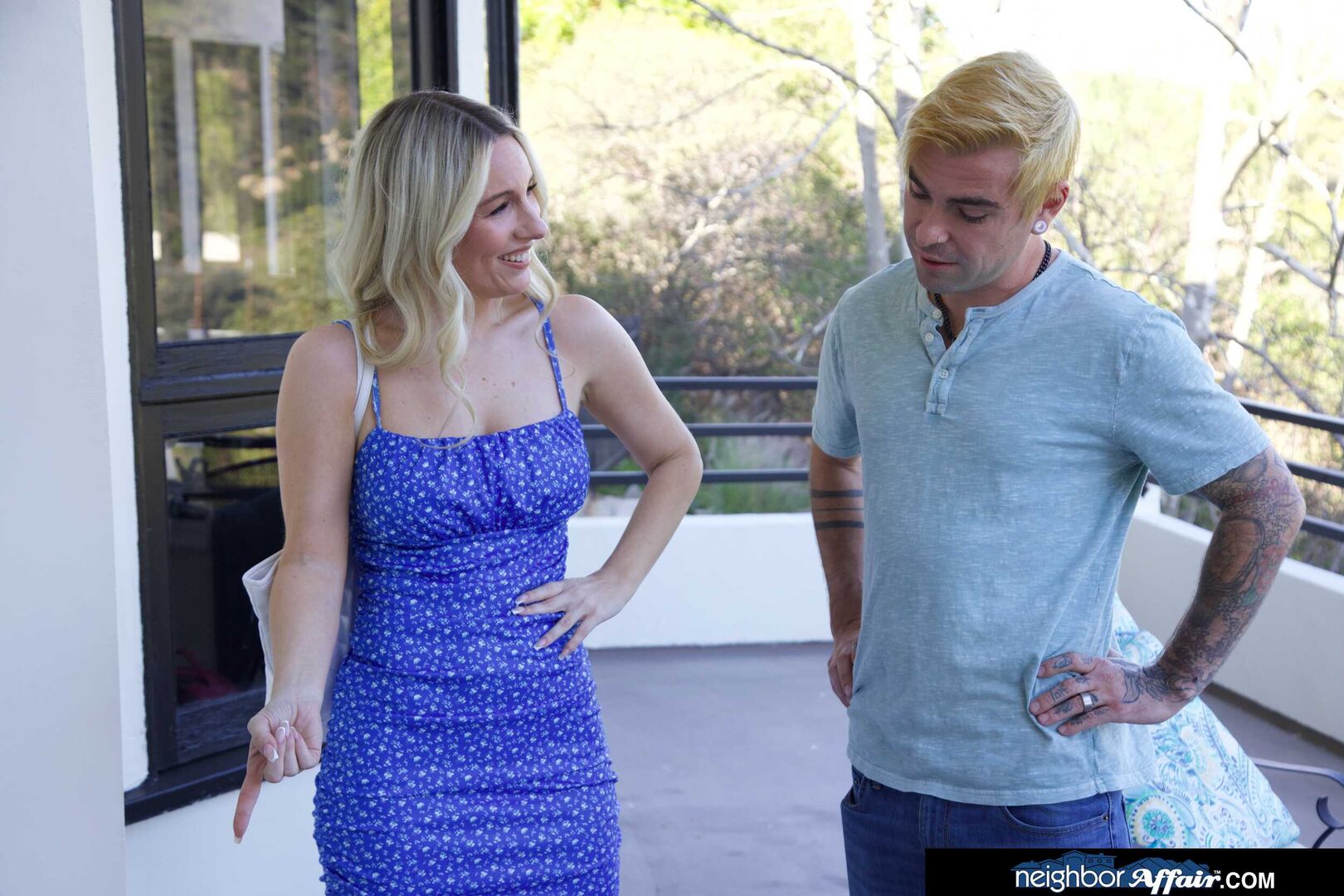 Hot Neighbor Bunny Madison finally gets her neighbor's stiff cock deep inside her dripping wet pussy