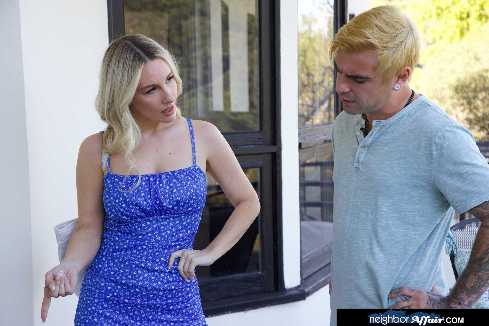 Hot Neighbor Bunny Madison finally gets her neighbor's stiff cock deep inside her dripping wet pussy