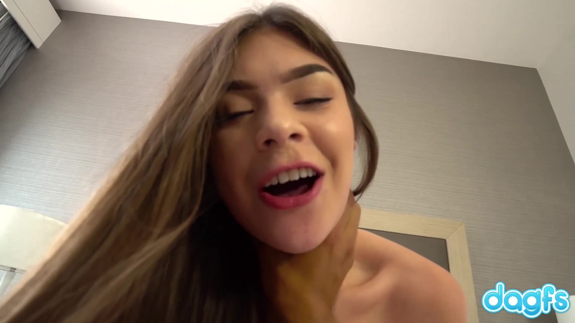 Fabulous teenage babe Winter Jade sucks and rides BBC