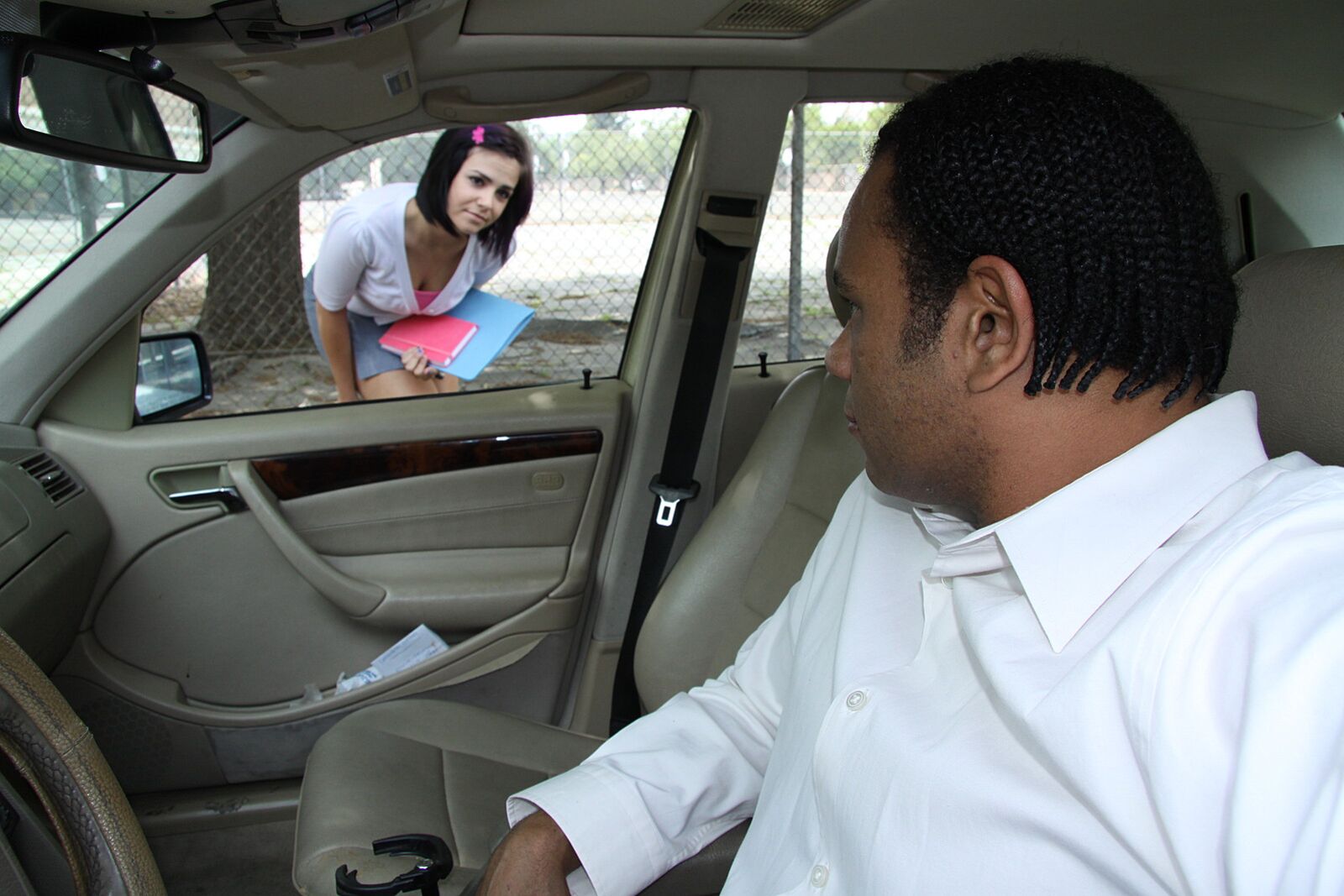 Horny Guy Gives A Schoolgirl A Ride Home