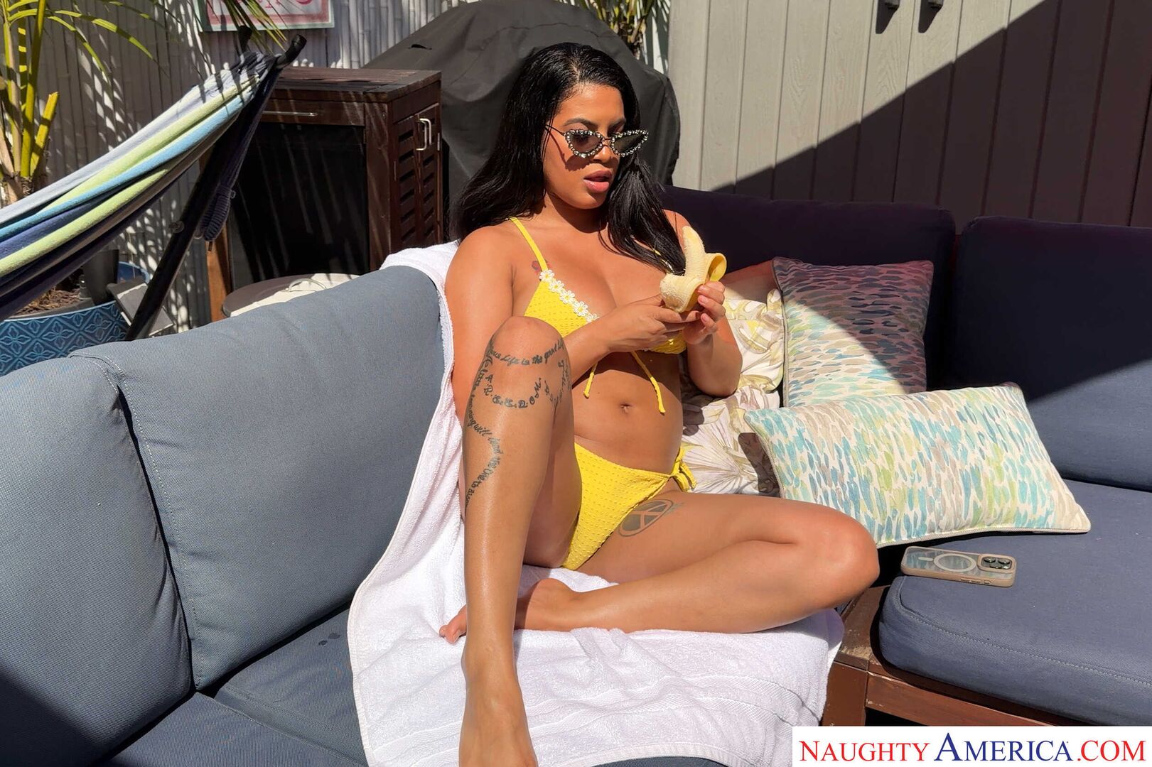 Sexy Maya Farrell wants her boyfriend's son's Big Black Cock