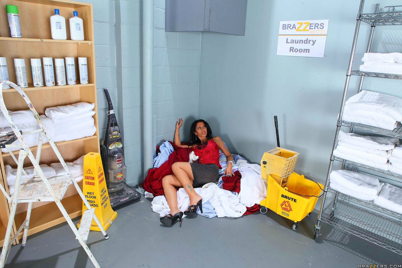 Taking It In The Laundry Shoot