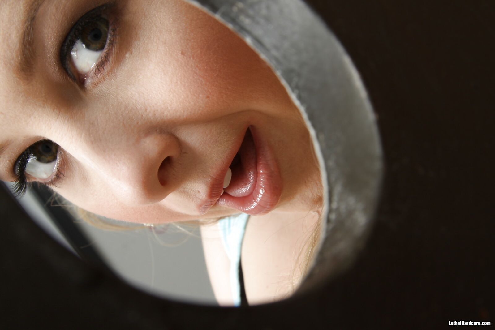 Sunny Lane Sucking Cock From The Bathroom Glory Hole