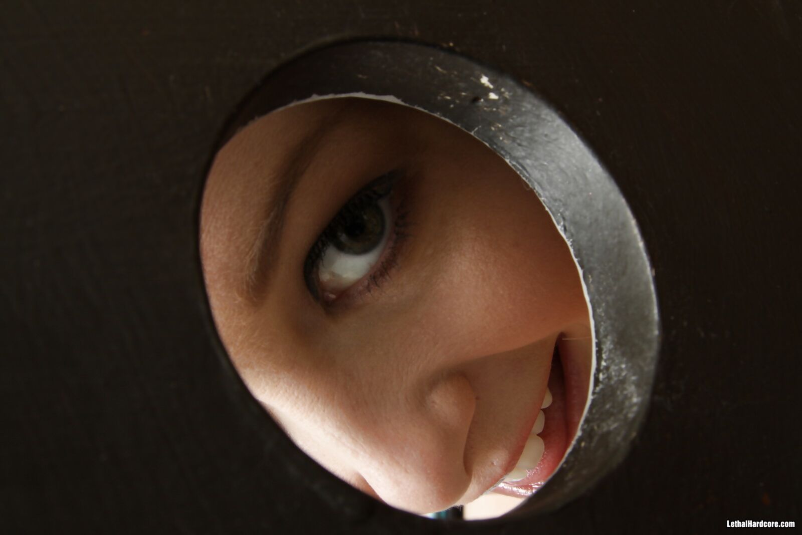 Sunny Lane Sucking Cock From The Bathroom Glory Hole