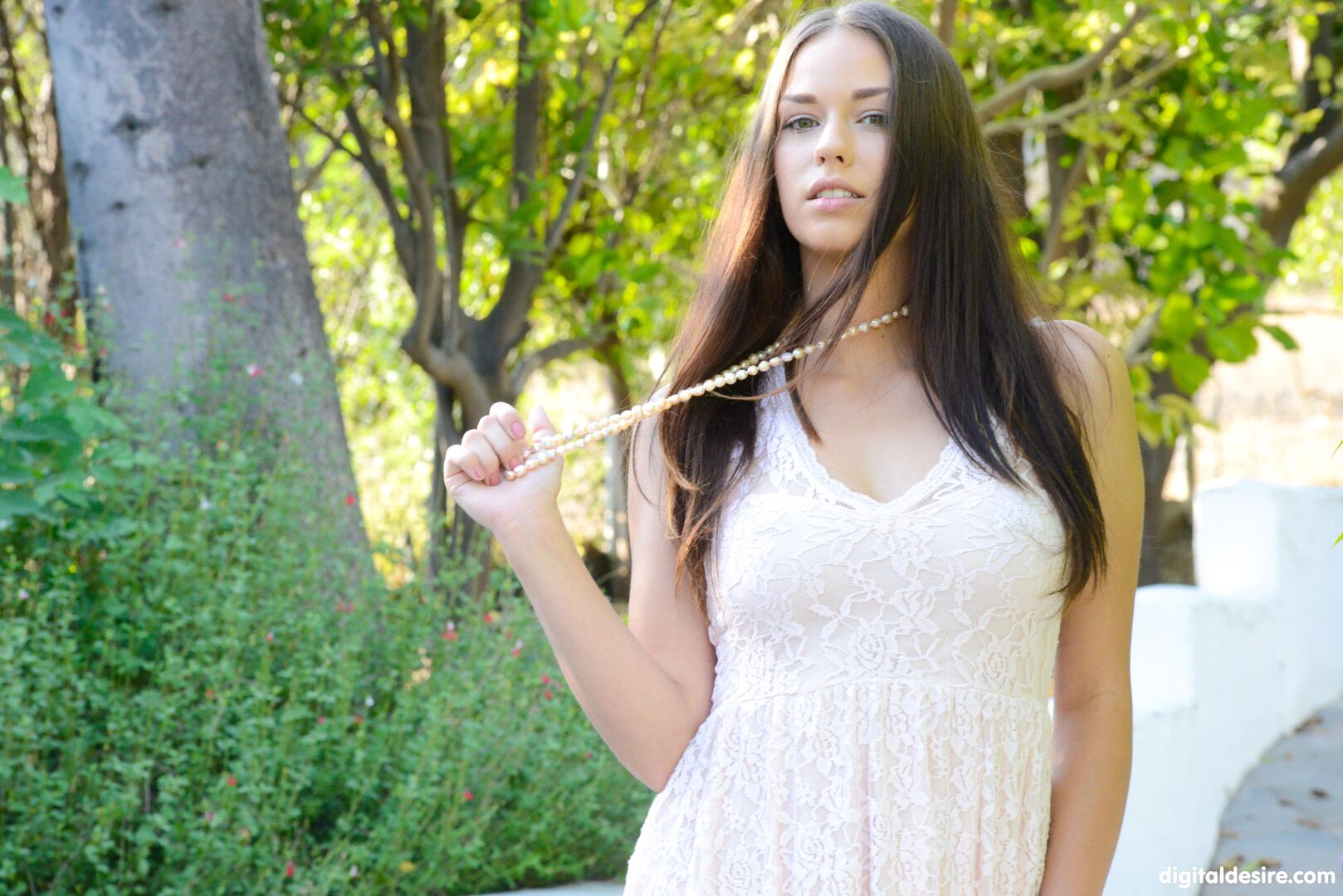 Lace dress tease with madi meadows