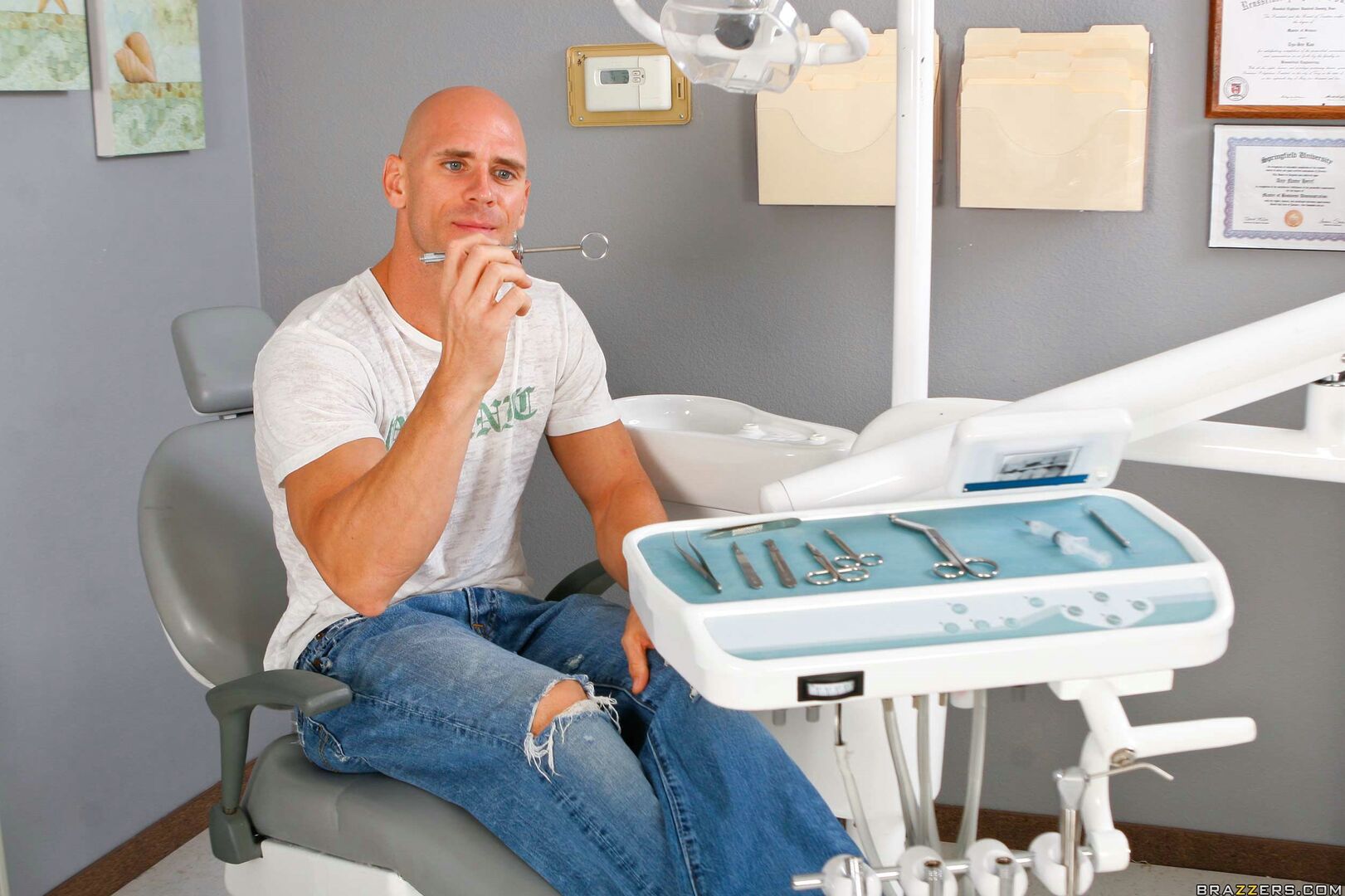 Distracted Dentist Drilled