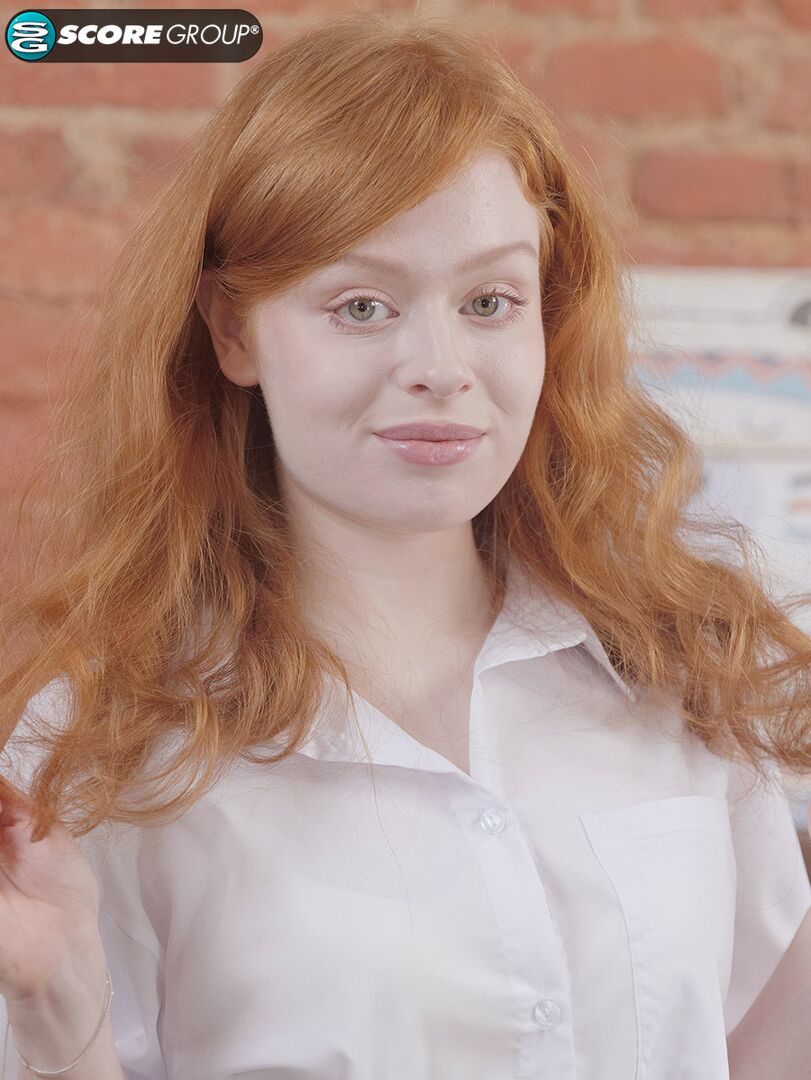 Redheaded Schoolgirl Reina Flore Cums Hard on a Big Dildo