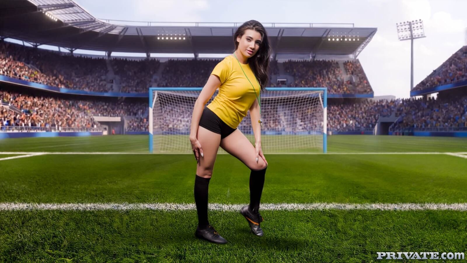 Emily Pink inaugurates the World Cup with a gangang
