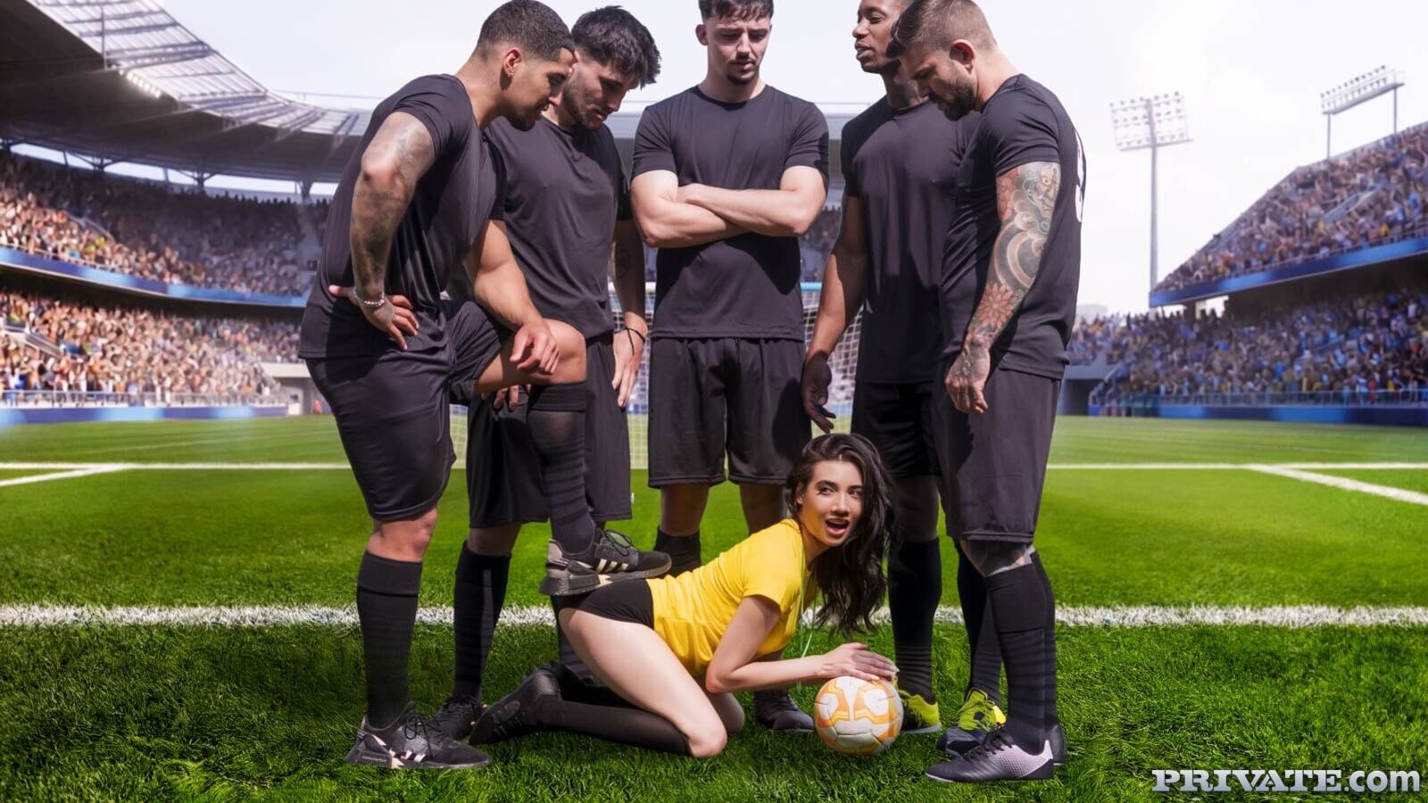Emily Pink inaugurates the World Cup with a gangang