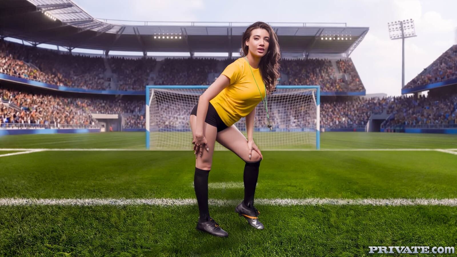 Emily Pink inaugurates the World Cup with a gangang