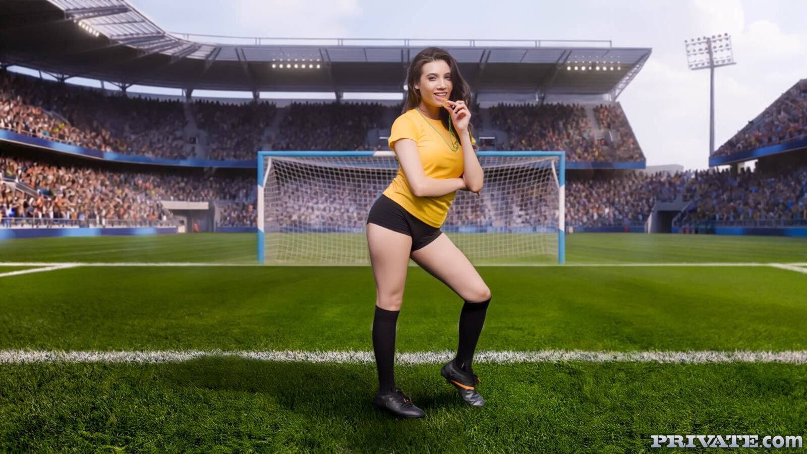 Emily Pink inaugurates the World Cup with a gangang