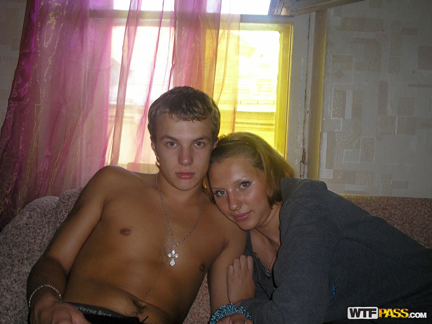 Amateurs naked in the sauna