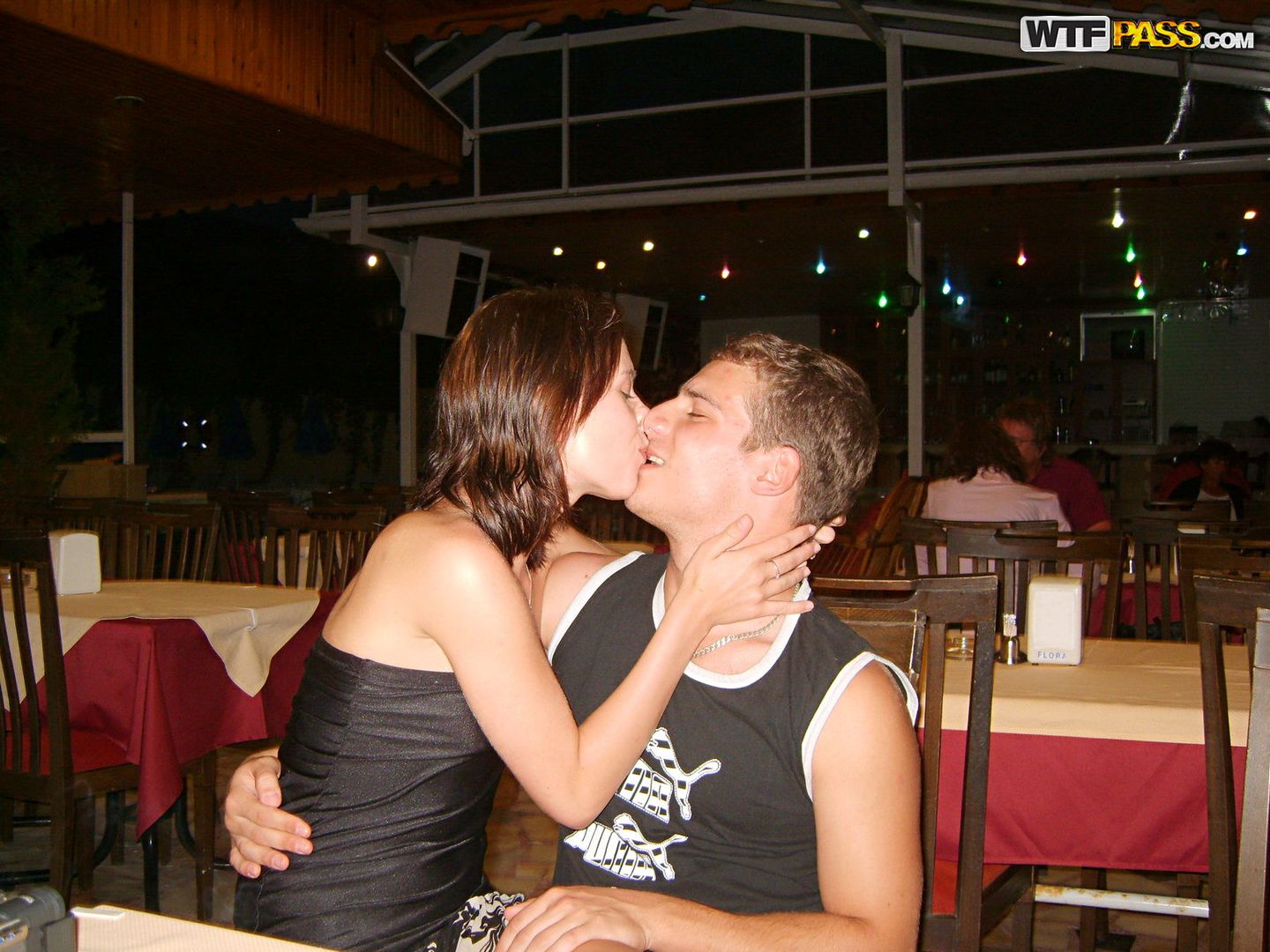 Nice amateur couple beach fun
