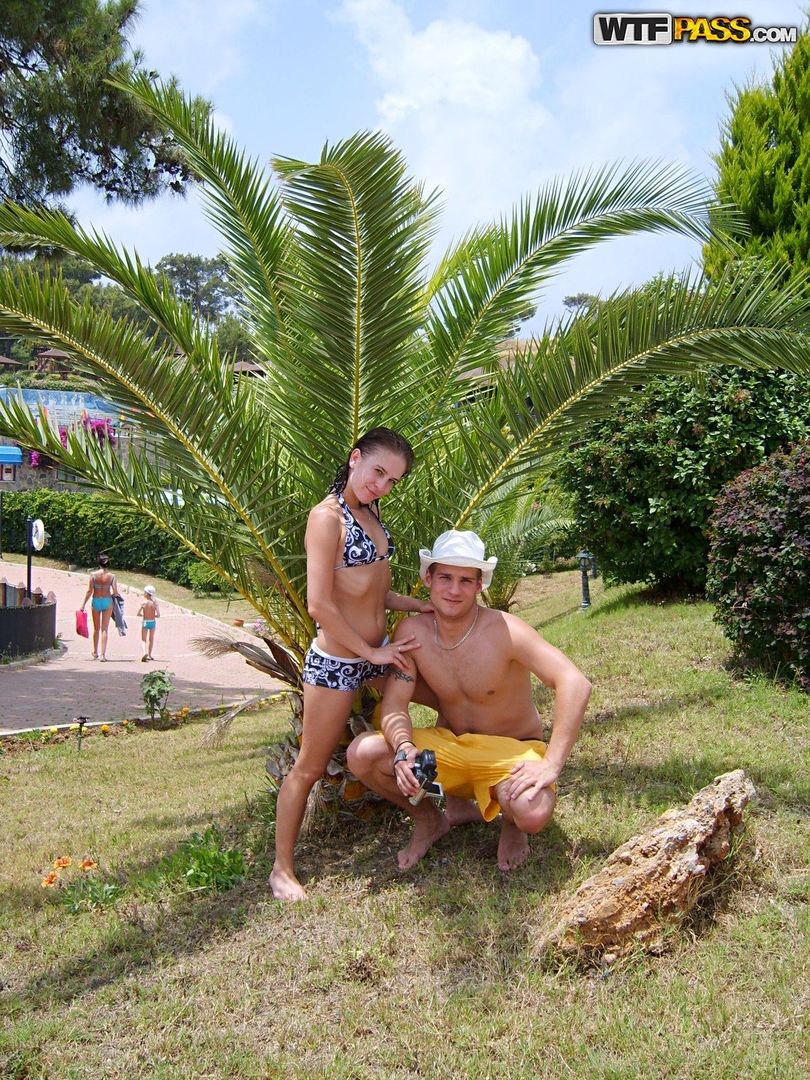 Nice amateur couple beach fun