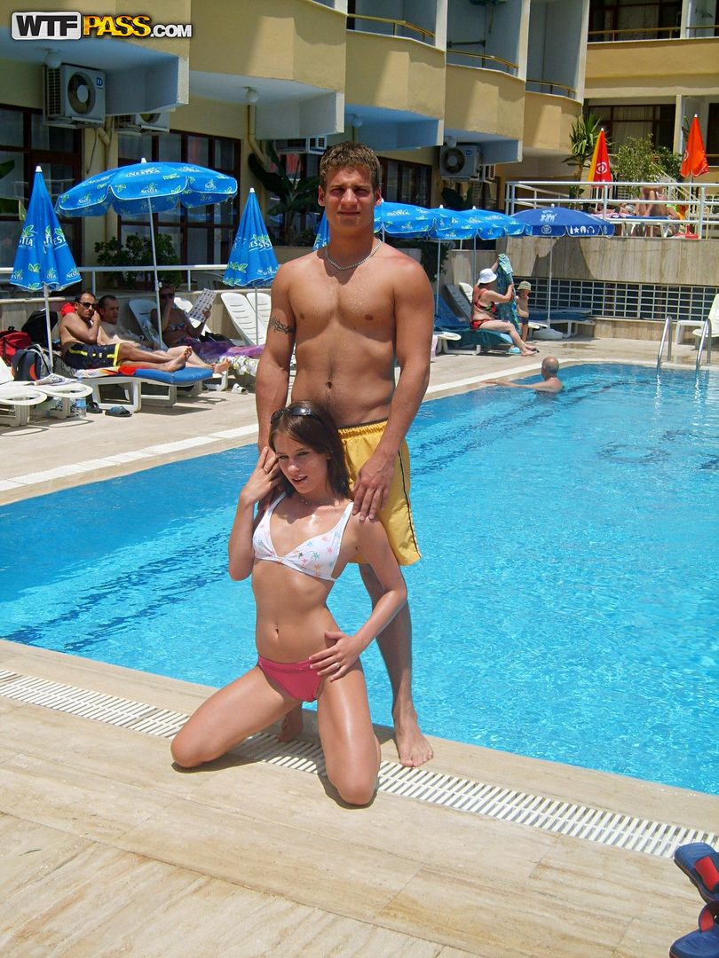 Nice amateur couple beach fun