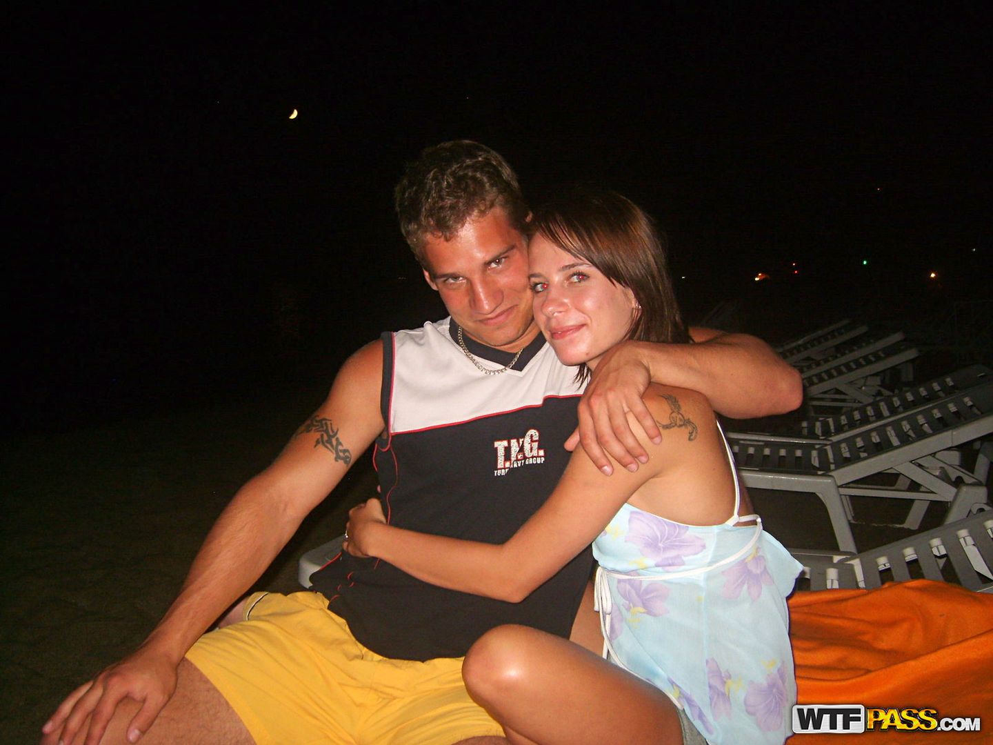 Nice amateur couple beach fun