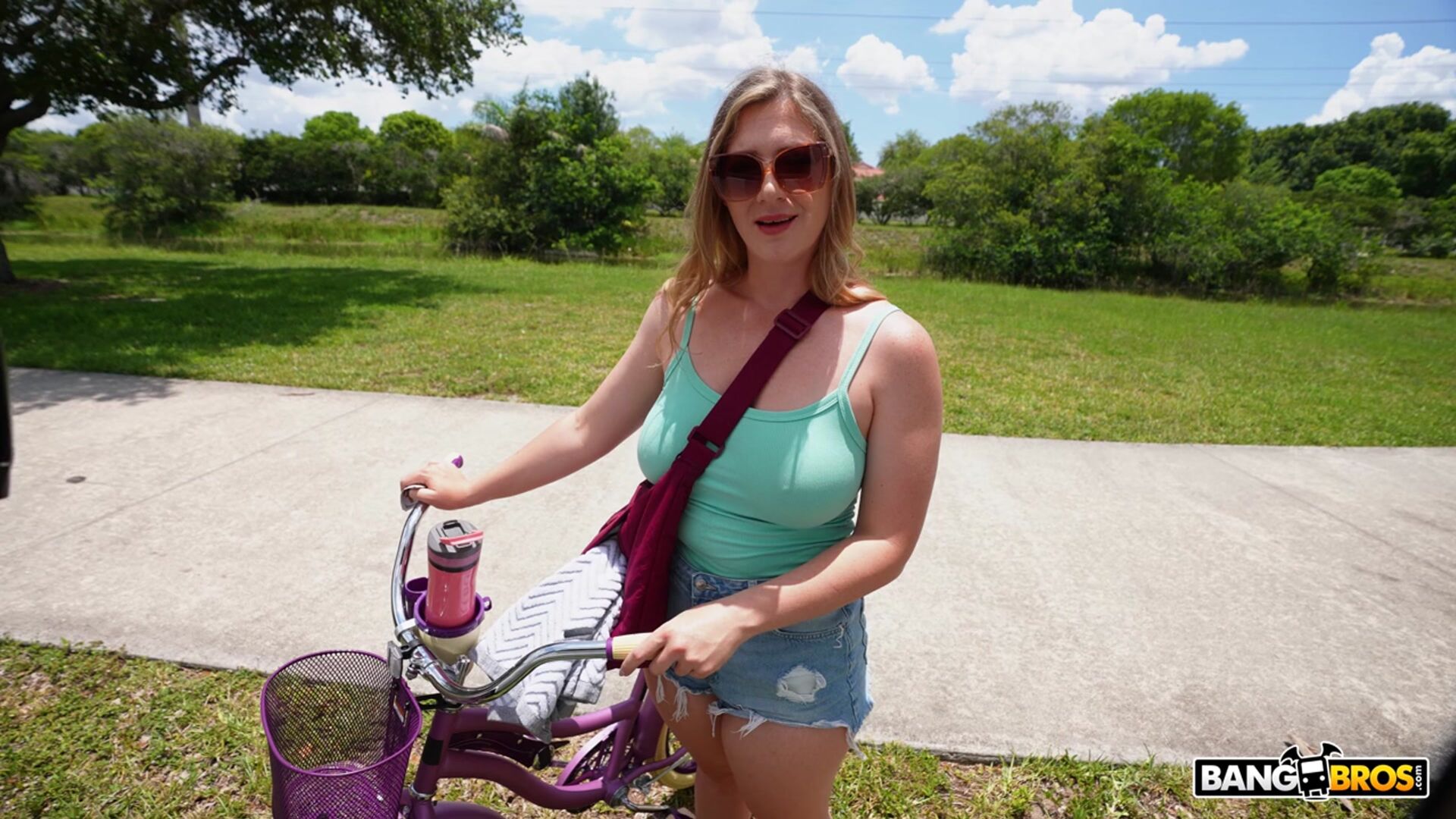 A Big Black Cock for the Voluptuous Bicycle Girl