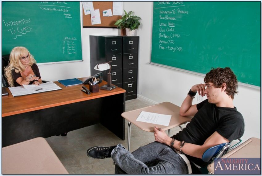 Brittany O'Neil fucking in the classroom with her tits