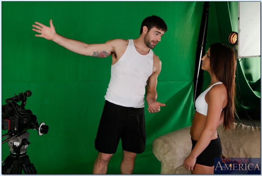 Giselle Leon fucking in the warehouse with her small tits