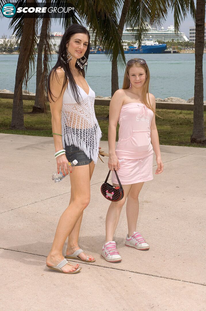 MILF Lake Russell picks up a 20-year-old girl and fucks her with a hung stud.